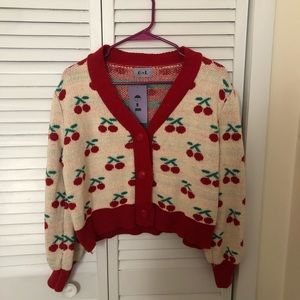 Cherry Cardigan Sweater